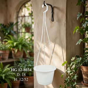 Kit de Propagación Colgante Redondo Blanco de Plástico PP al por Mayor para Hogar y Jardín, Estilo Tropical, Decoración para Todas las Estaciones (HG 12-8034) - Product Image 3