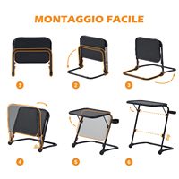 Table basse pliante moderne en métal réglable avec roulettes, table d'appoint portable pour balcon, maison d'hôtes, intérieur, table pour ordinateur portable