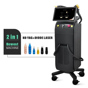 Tattoo removal nd yag + Hair removal diode laser beauty machine 2023 professional 2 in 1 device