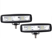 Barre lumineuse tout-terrain de 6 pouces Cool White Led Pods 6500K Flood Driving Driving Lamps White Led Work Light Bar