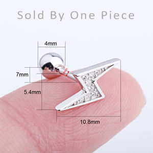 Ear Piercing Gioielli In <span class=keywords><strong>Oro</strong></span> Placcato Palla Fulmine <span class=keywords><strong>Helix</strong></span> Piercing <span class=keywords><strong>Orecchini</strong></span> Della Vite Prigioniera - Product Image 2