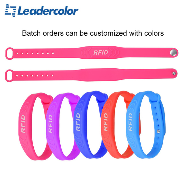 Customizable Colors RFID Bracelet Passive Waterproof RFID Silicone Wristband for Access Control Management
