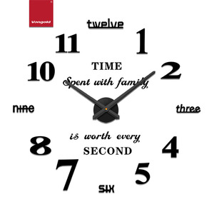 Orologio da <span class=keywords><strong>Parete</strong></span> Moderno Grande Fai-da-Te, Silenzioso al Quarzo, Adesivo in Acrilico Senza Cornice, Grande Orologio Decorativo da <span class=keywords><strong>Parete</strong></span> per Ristoranti, Bar e Caffè - Product Image 2