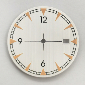 Cadran stérile Pièces de montre en acier inoxydable de 33.5mm avec couleurs lumineuses blanc noir bleu Convient aux montres-bracelets à mouvement NH35 - Product Image 5