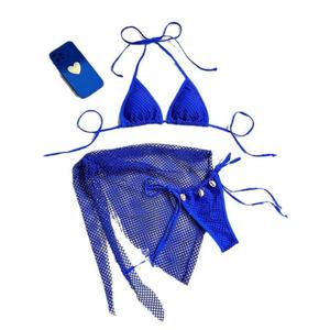 Ensemble de maillot de bain 3 pièces Swim Basics : Monokini dos nu à nouer, soutien-gorge sans armatures et bas à nouer sur les côtés - Product Image 5