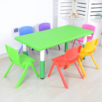 Ensemble de meubles pour enfants, bureau et chaise en plastique, mobilier de salle de classe de maternelle, hauteur réglable