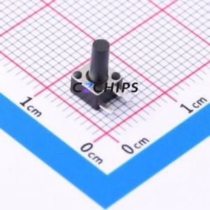 TC-1150DL-8.0H-250 Tactile Switch Through hole Switch Single Pole Single Throw Round Button 2.5N Right Angle Insert - Product Image 1