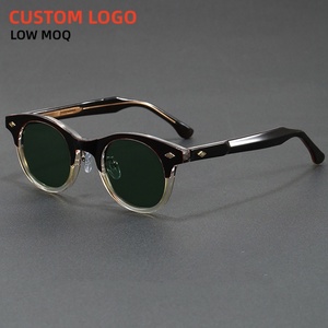 New Trending Vintage Round Sun Protection <strong>Glasses</strong> for Driving Daily Wear in Stock Mens Sunglasses - Product Image 1