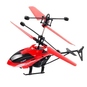 Venta al por mayor popular helicóptero de control remoto juguetes Mini RC helicóptero avión juguetes de mano Suspensión de inducción de juguete