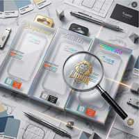 Boîte d'emballage personnalisée pour téléphone portable en PVC avec fenêtre transparente, design pliable à suspendre, estampage à chaud personnalisable, impression UV