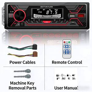 Universal Car MP3 <b>Player</b> FM Radio <b>USB</b> TF Hi-Fi Audio with Remote Control Built in Microphone - Product Image 3
