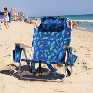 Chaises de plage pliables en aluminium à mailles personnalisées pour le voyage en plein air, chaises de pêche, chaises de camping, chaises longues de plage avec bretelles - Product Image 2
