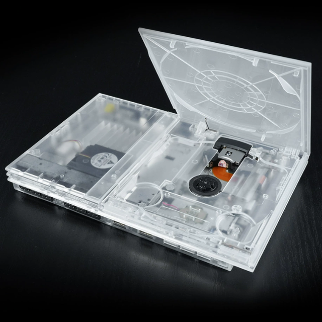 Transparent Housing Case for PS2 Slim 70000/90000 Series Console Full Replacement Shell for PS2 Slim Repair Parts