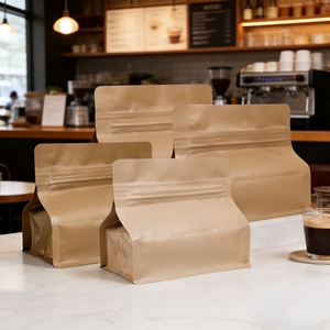 Jnh 250g 500g Custom Printed Food Grade AL Flat Bottom Stand up Tea <strong>Pouch</strong> Packaging Coffee Bean Bags One-Way Valve Zipper - Product Image 3