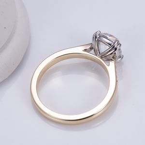 Anillo de Diamante de Laboratorio Messi Jewelry MSR-1149, 9K PT950, Corte Cojín, Anillo de Compromiso, Banda de Boda Clásica, Anillo de Regalo - Product Image 3