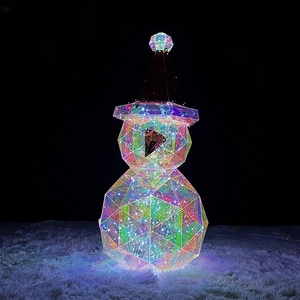 Artificial Led mágico colorido muñeco de nieve modelo luces decorativas para regalo de Navidad decoración artesanal - Product Image 1