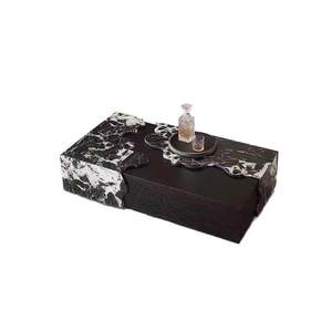 طاولة قهوة رخامية لغرفة المعيشة للاستخدام المنزلي بأسلوب إيطالي فاخر خفيف، تصميم شخصي إبداعي عصري ذو إحساس راقي، جديد لعام 2024 - Product Image 5