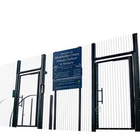 Clôture de sécurité électrique anti-escalade galvanisée Clear View 358 pour ranch, centre de données, usine pétrochimique, chemin de fer - Durable