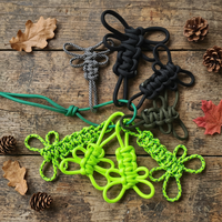 Pendentif libellule en paracorde fait main, porte-clés nœud chinois, tirette de fermeture éclair légère pour sac à dos, décoration, cadeau pour le camping et la randonnée
