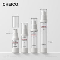 Emballage en bouteille plastique 10ml 20ml 30ml, distributeur à pression, pompe sans air, sérum pour la peau, lotion, crème pour les yeux, crème pour le visage, shampoing, OEM