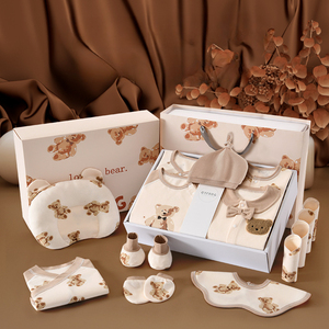 Set Regalo per <span class=keywords><strong>Neonati</strong></span> in Puro Cotone con Logo Personalizzato, Confezione di Lusso per Abbigliamento, Scatola Regalo per <span class=keywords><strong>Neonati</strong></span> Maschi e Femmine - Product Image 4