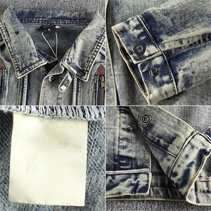 Veste en jean tendance pour homme avec fermeture boutonnée et poches, manteau décontracté en coton, streetwear d'hiver, coupe classique - Product Image 2