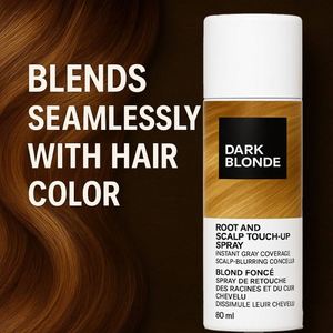 Traitement capillaire à base de plantes OEM, <span class=keywords><strong>spray</strong></span> pour <span class=keywords><strong>retouche</strong></span> du cuir chevelu, imperméable et résistant à la transpiration, blond foncé, couverture temporaire des <span class=keywords><strong>cheveux</strong></span> gris, sans flocons - Product Image 3