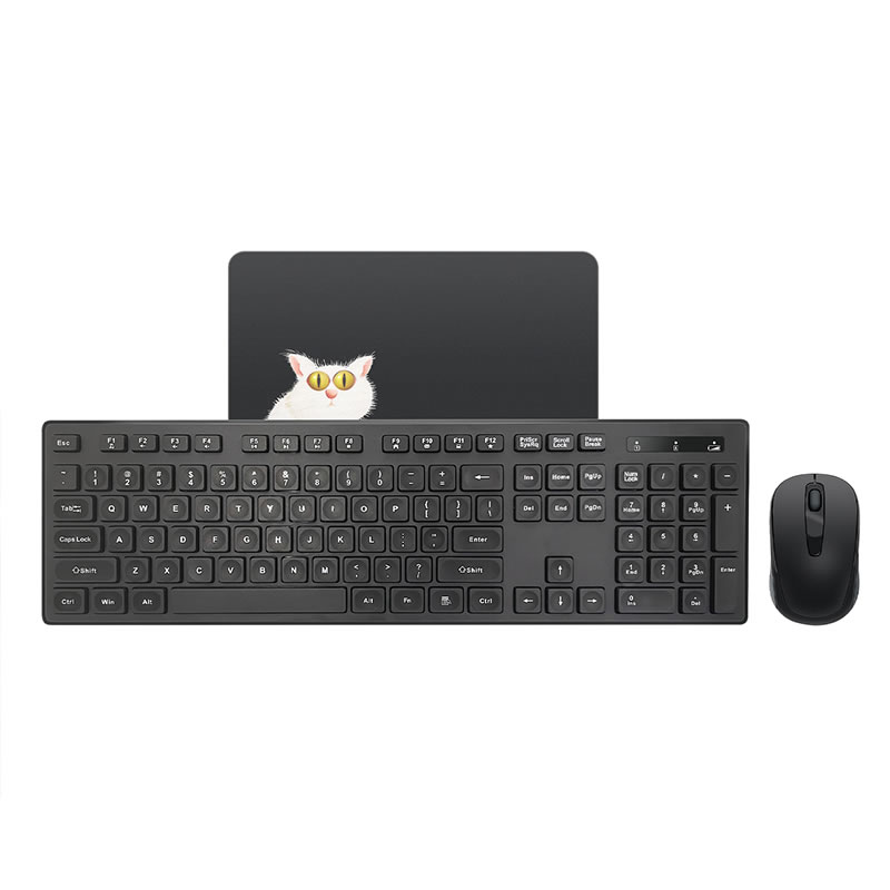 3 in 1 Wireless Combos 2.4G Water Droplets Keycap Keyboard 4D Mouse and Mouse Pad for Home Office Android Phone Computer F4