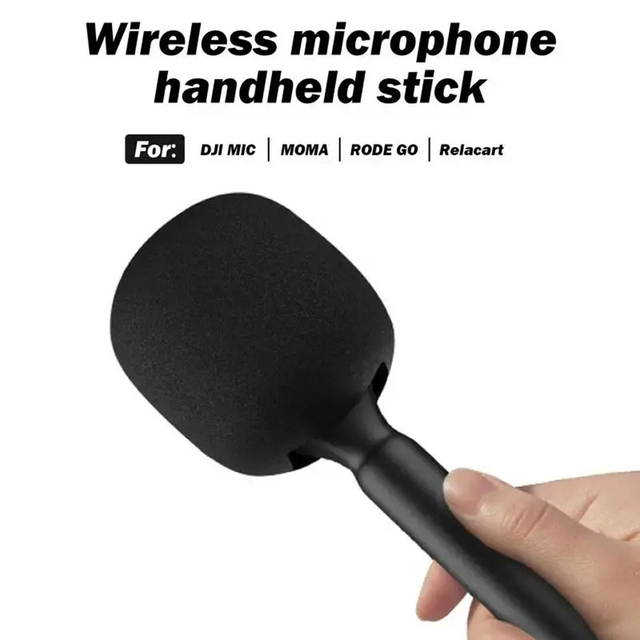 Handheld Adapter Lightweight With Foam Interview Microphone Handle TV Reporter