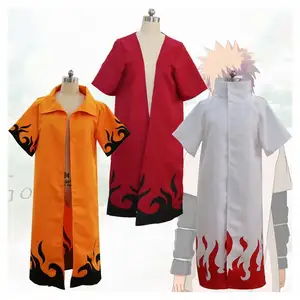 Cosplay Cloak 4th and 6th Hokage Cloak Robe White Cape Dust Coat Unisex Fourth Hokage Namikaze Minato Uniform