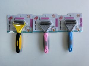 कुत्ते बिल्ली Deshedding कंघी पेशेवर पालतू जानवर बाल स्टाइल उपकरण डबल साइड Dematting उपकरण - Product Image 5