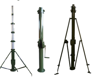 Torre de mástil telescópica con trípode de 9 metros, torre de luz de aluminio, cuerda de alambre, cabrestante manual, método de elevación - Product Image 2