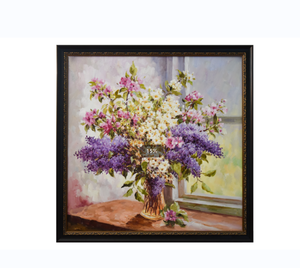 <span class=keywords><strong>Peinture</strong></span> par numéros de figures de fleurs inspirées de célèbres œuvres d'art pour salon, avec cadre flottant, peintures acryliques, impression UV - Product Image 6