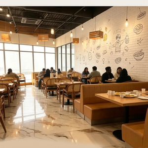 เก้าอี้ร้านอาหารไม้สไตล์โมเดิร์น พร้อมเบาะหนัง PU ดีไซน์ร่วมสมัย สำหรับเฟอร์นิเจอร์เชิงพาณิชย์สำหรับรับประทานอาหาร - Product Image 2