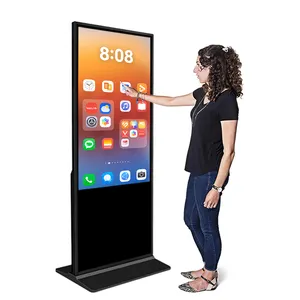 32/43/49/55 Inch Floor Standing Indoor Vertical Lcd Kiosk Interactive Advertising Display Totem Touch Screen Digital Signage