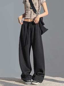 Été 2025 Nouvelle taille haute Loose Pink Vertical Straight Lazy Casual American Style <span class=keywords><strong>Swede</strong></span> Zipper Fly Wide Leg Pants - Product Image 6