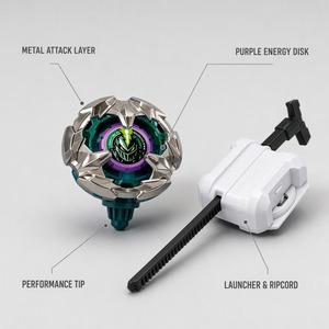 Rongheqiang <span class=keywords><strong>Mini</strong></span> Set de Juguetes de Batalla ABS, Lanzador de Trompos Knightlance con Cuerda de Arranque para Niños de 14 Años, Regalo al por Mayor OEM ODM - Product Image 6
