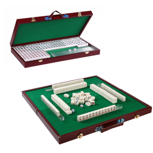 Ensemble de Mahjong portable Dericsson Mini, jeu de Mahjong de voyage avec tuiles de 24 mm/26 mm, plateau pliable et étui de transport - Product Image 1
