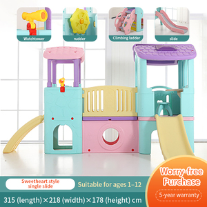 Scivolo per Bambini con Tunnel e Casetta in Plastica, Attrezzatura da Gioco per Interni, Ideale per <span class=keywords><strong>Parchi</strong></span> Giochi al Chiuso e Altri <span class=keywords><strong>Parchi</strong></span> <span class=keywords><strong>Divertimento</strong></span> - Product Image 5