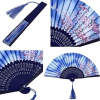 Éventail pliant en soie de style chinois, version commerce extérieur, style ancien, pour femmes, danse, Hanfu traditionnel, cadeau étudiant, été