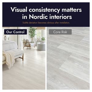 Revêtement de sol en vinyle de luxe aspect bois authentique 6mm SPC à noyau rigide Installation par clic en chêne naturel Revêtement de sol en <span class=keywords><strong>PVC</strong></span> pour rénovation domiciliaire bricolage - Product Image 2