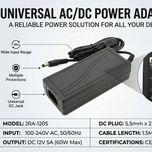 Cross-border <b>12V</b> 5A power <b>adapter</b> desktop 4A monitoring light strip LED display switching power supply <b>12V</b> 3A - Product Image 4