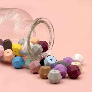 Perles hexagonales en Silicone pour la fabrication de bijoux, perles multicolores en vrac, accessoires artisanaux pour bricolage - Product Image 3