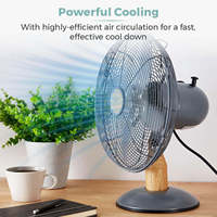Ventilateur de bureau en métal de 12 pouces, haute puissance, 3 vitesses, oscillant, ventilateur de table coloré, vente en gros pour la maison et le bureau