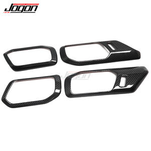 Para <span class=keywords><strong>Ford</strong></span> <span class=keywords><strong>Bronco</strong></span> Raptor <span class=keywords><strong>Wildtrak</strong></span> Big Bend Black Diamond Outer Banks Badlands manija de puerta interior marco cubierta pegatina fibra de carbono - Product Image 1