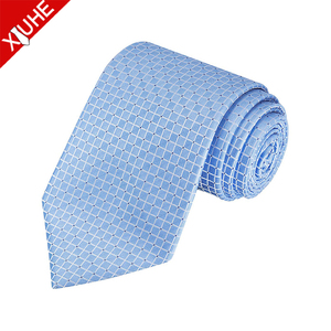 Cravates en polyester extra longues de couleur unie classique de haute qualité cravates à la mode en jacquard <span class=keywords><strong>lavande</strong></span> pour hommes vente en gros - Product Image 6
