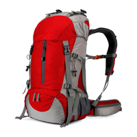 Sac à dos de randonnée imperméable en polyester 50L avec housse de pluie pour le trekking, le camping et l'alpinisme – Indispensable pour les voyages en plein air