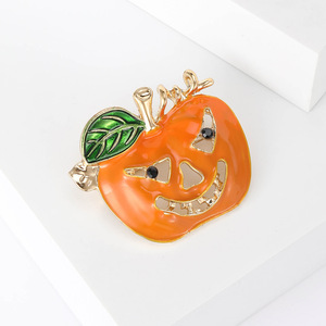 Broche de bruja de dibujos animados, regalo de boda de Halloween, joyería, broche de calabaza, murciélago, gato, broche chapado en oro con diamantes de imitación de cristal - Product Image 2
