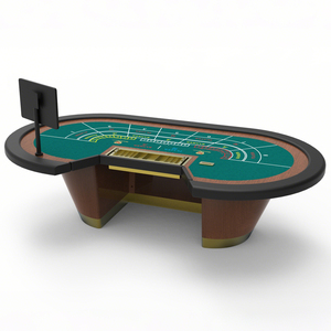 Customized Wooden High Class Professional Oval Luxury Antique Gambling Gaming Baccarat Poker Card <strong>Table</strong> Casino For Sale - Product Image 4