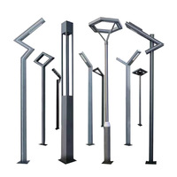 Farola Solar de Aluminio para Jardín, Lámpara LED Cuadrada para Exteriores, 3 Metros de Altura, IP65 Impermeable, Iluminación Residencial para Carreteras, 50000 Horas de Duración